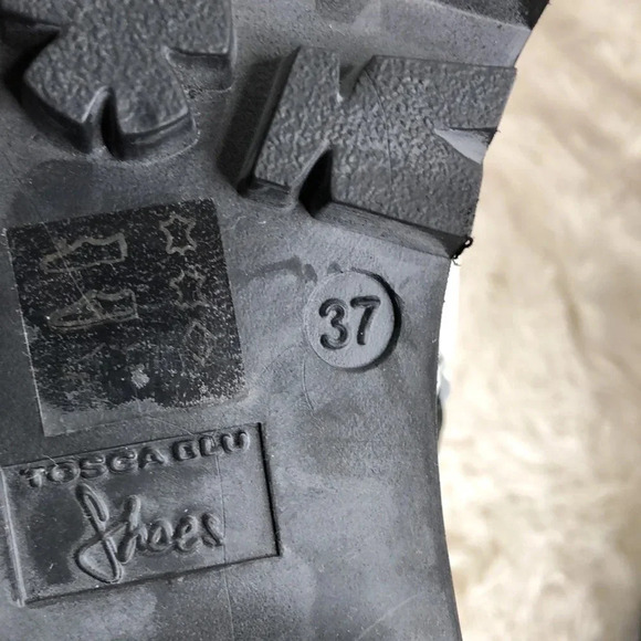 TOSCA BLU White Leather Combat/Moto Boots - Picture 8 of 9